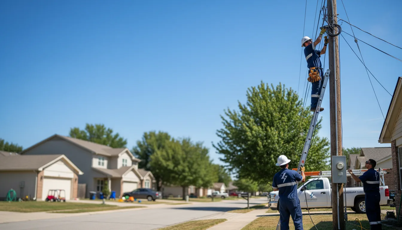 Residential electrician providing installation services in Hampshire, IL